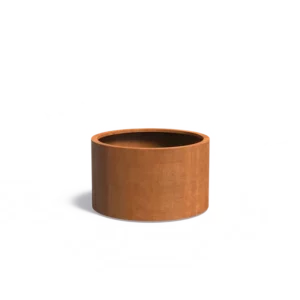 CIRCUM Pflanzkübel auf Rollen aus Cortenstahl