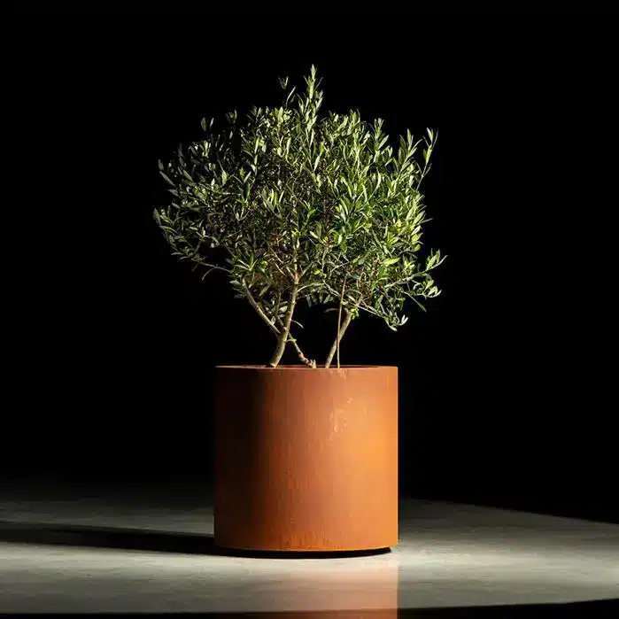 CIRCUM Pflanzkübel auf Rollen aus Cortenstahl_1