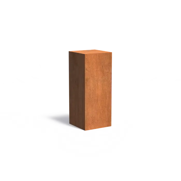 Sockel aus Cortenstahl 500x500x1200