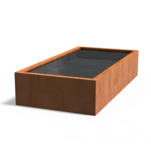 Standard-Wasserbecken aus Cortenstahl 3000x1500x600