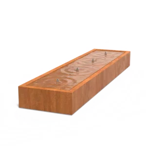 Standard-Wassertisch aus Cortenstahl 4000x1000x400