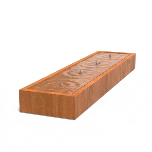 Standard-Wassertisch aus Cortenstahl 4000x1000x400