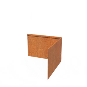 Gartenbordüre Aussenwinkel abgeflacht aus Cortenstahl_300x300xh200mm_2mm