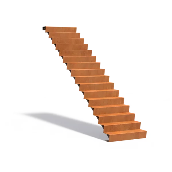 Gartentreppe aus Cortenstahl 1000x3840x2720