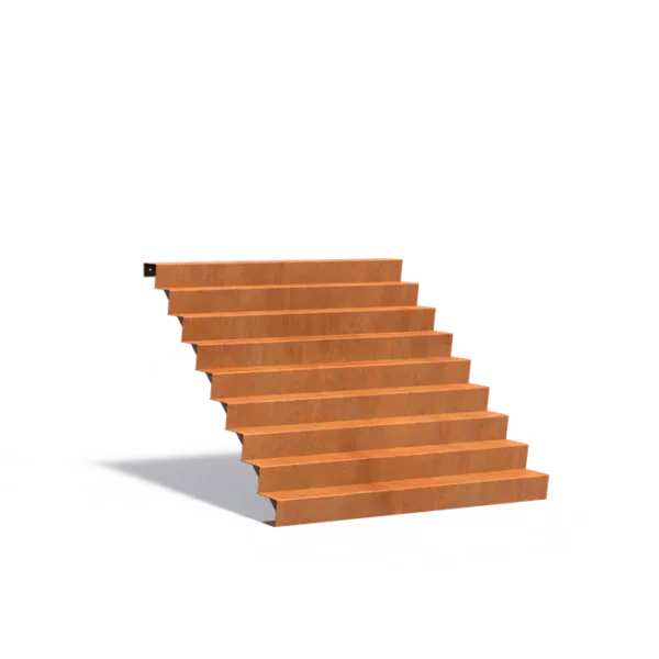 Gartentreppe aus Cortenstahl 2000x2160x1530