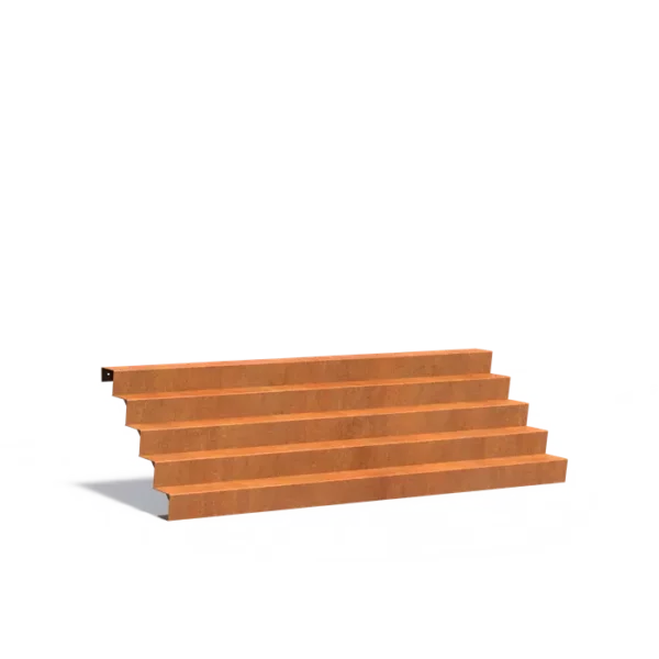 Gartentreppe aus Cortenstahl 3000x1200x850
