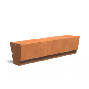 Gerade Stützmauer REVERT aus Cortenstahl 2000x450x500