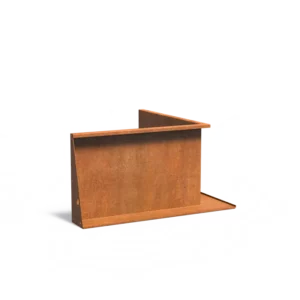 Gerade Stützmauer aus Cortenstahl 1000x1000x600 1