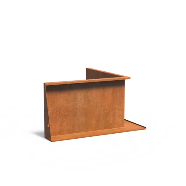 Gerade Stützmauer aus Cortenstahl 1000x1000x600 1