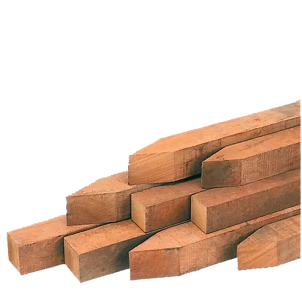 Befestigungspfosten aus Hartholz für Gartenbordüren 50x50x600