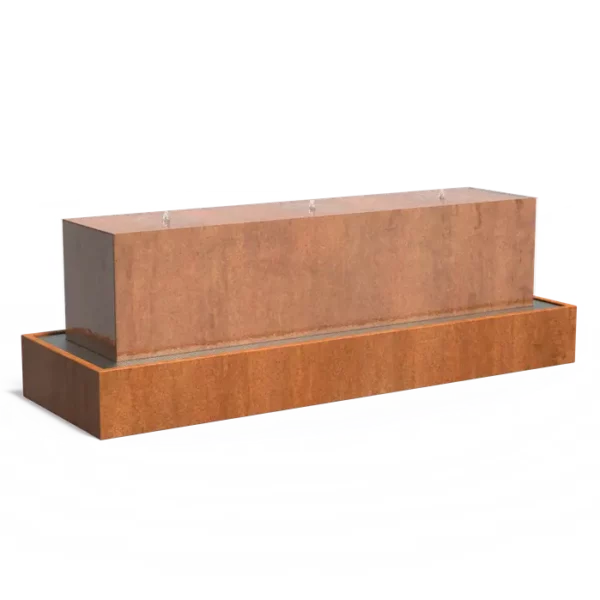 Wasserblock aus Cortenstahl 3000x700x700